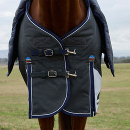 WeatherBeeta ComFiTec Ultra Pferdedecke mit abnehmbarem Hals 100g Marineblau 1,8 m – Bild 1 von 10