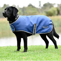 Produktbild von Weatherbeeta ComFiTec Windbreaker Hundemantel wasserdichte Fleecejacke Blau Weiß Grau