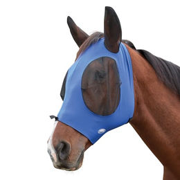Weatherbeeta Deluxe Stretch Bug Eye Saver mit Ohren für Warmblut in Königsblau/Schwarz – Bild 1 von 3
