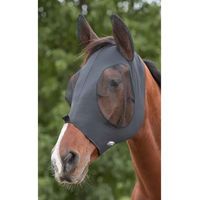 Produktbild von Weatherbeeta Deluxe Stretch Fliegenmaske mit Ohrenschutz und Augenschoner für Pferde in Schwarz