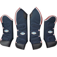 Produktbild von WeatherBeeta Deluxe Travel Boots Gamaschen für Pferde Größe Pony Navy/Red/White