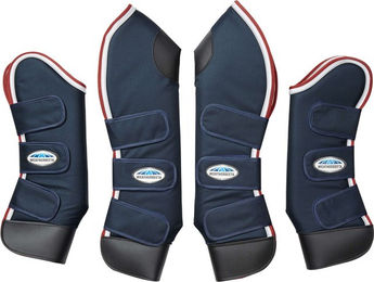 WeatherBeeta Deluxe Travel Boots Gamaschen für Pferde Warmblood Navy/Red/White – Bild 1 von 1