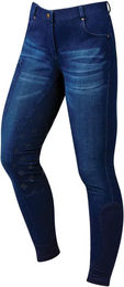 Weatherbeeta Dublin Shona Reithose für Damen mit Full Grip Silikon Print in Blau Größe 42 – Bild 1 von 5