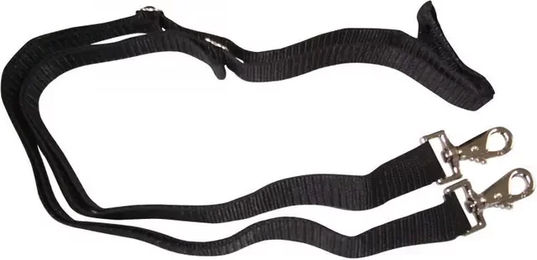 Weatherbeeta Ersatz-Beingurte für Pferde 2er Pack Schwarz Silber Nylon Einheitsgröße – Bild 1 von 2