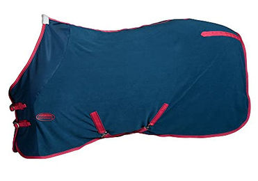 Weatherbeeta Fleece-Abkühler Decke Standardhals Blau/Rosa – Bild 1 von 2
