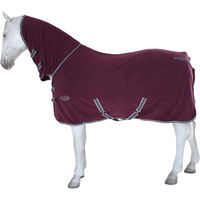 Produktbild von Weatherbeeta Fleece Pferdedecke mit Combo-Kragen 213cm Weinrot Grau Weiß