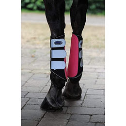 Weatherbeeta Gamaschen aus Neopren Rosa Silber für Vollblut/VB – Bild 1 von 3