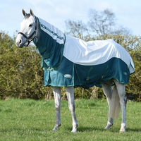 Produktbild von Weatherbeeta Green-Tec Combo-Kragen Airflow Fliegenschutz Pferdedecke Weiß/Libellenblau 213cm