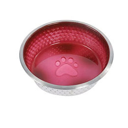 Weatherbeeta Hundefutternapf aus Edelstahl rutschfest 16,5cm Magenta – Bild 1 von 2