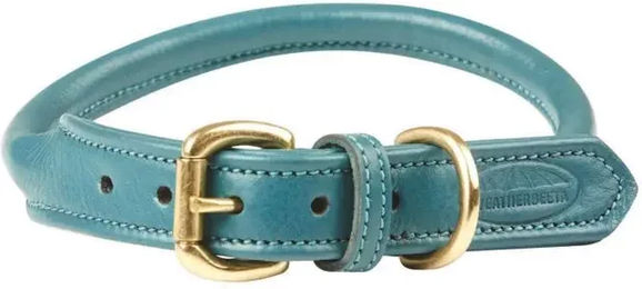 Weatherbeeta Hundehalsband aus Leder in Türkis für Riesenrassen XXL – Bild 1 von 6