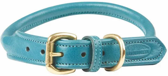 Weatherbeeta Hundehalsband aus Leder in Türkis Größe M – Bild 1 von 6