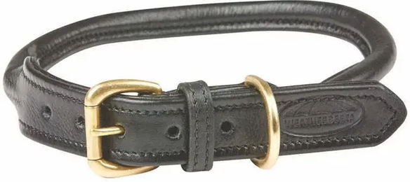 Weatherbeeta Hundehalsband aus Leder Schwarz Größe L – Bild 1 von 4