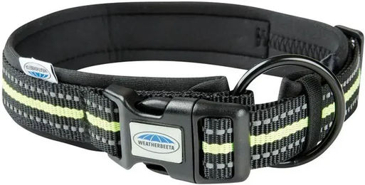 Weatherbeeta Hundehalsband reflektierend aus Nylon XS Schwarz Gelb für erwachsene Hunde – Bild 1 von 6