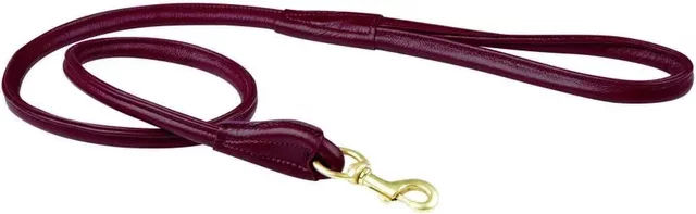 Weatherbeeta Hundeleine aus Leder in Maroon Größe M – Bild 1 von 2