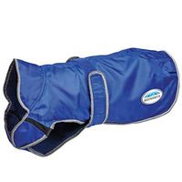 Produktbild von WeatherBeeta Hundemantel ComFiTec Windbreaker Free Dunkelblau-Silber wasserabweisend mit Fleece 75 cm