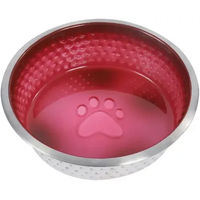 Produktbild von Weatherbeeta Hundenapf aus Edelstahl mit rutschfestem Boden in Rosa 13cm