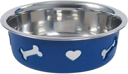 Weatherbeeta Hundenapf aus Edelstahl und Silikon in Blau 21 cm – Bild 1 von 5