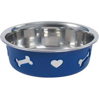 Produktbild von Weatherbeeta Hundenapf aus Edelstahl und Silikon in Blau 21 cm
