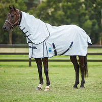Produktbild von Weatherbeeta Kool Coat Classic Fliegendecke mit Halsstück für Pferde 6ft6 Weiß-Blau