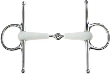 WeatherBeeta Korsteel Flexi Schenkeltrense mit gebrochenem Knebel in Elfenbein 140mm – Bild 1 von 1
