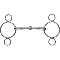 Produktbild von Weatherbeeta Korsteel Gebiss für Pferde aus Edelstahl 3-Ring Silber