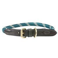 Produktbild von Weatherbeeta Leder Hundehalsband Seil Jäger Grün Braun Größe S
