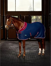Weatherbeeta Opulence Show Sheet Pferdedecke aus Fleece in Blau mit Standard Neck – Bild 1 von 4