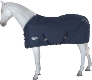 Weatherbeeta Pferdedecke Stable Standard Neck 1200D in Navy/White Größe M - 220 g – Bild 1 von 2