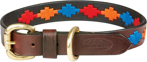 Produktbild von Weatherbeeta Polo Hundehalsband aus Leder in Braun oder Bunt Größe XS