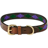 Produktbild von Weatherbeeta Polo Hundehalsband aus Leder XL in Braun Lila Blaugrün