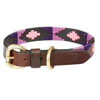 Produktbild von Weatherbeeta Polo Leder Halsband Cowdray Braun Lila XXL
