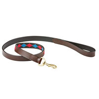 Produktbild von WeatherBeeta Polo Leder Hundeleine Braun Pink Blau