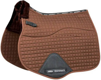 Produktbild von WeatherBeeta Prime Comfy Fleece All Purpose Sattelunterlage für Ponys in Weiß oder Braun