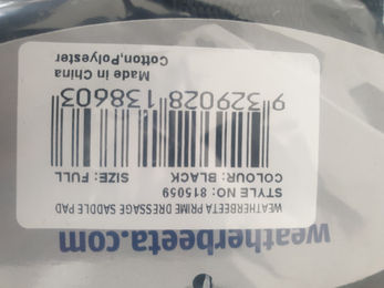 Weatherbeeta Prime Dressage Sattelunterlage Schwarz Full Size aus Baumwolle – Bild 1 von 4