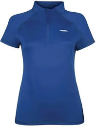 Weatherbeeta Prime Reitshirt für Damen mit kurzen Ärmeln Blau Größe L – Bild 1 von 1