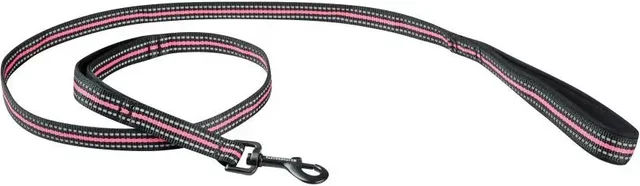 Weatherbeeta Reflektierende Hundeleine aus Nylon in Schwarz/Pink Größe M - 1 Stk. – Bild 1 von 2