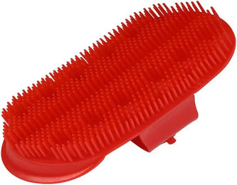 Weatherbeeta Roma Kunststoff-Pferdebürste Curry Comb in Rot Größe Large – Bild 1 von 1