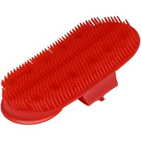 Produktbild von Weatherbeeta Roma Kunststoff-Pferdebürste Curry Comb in Rot Größe Large