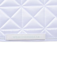 Produktbild von Weatherbeeta Satin Luxe Air-Tec Dressage Saddle Pad Sattelunterlage für Pferde in Braun und Weiß Größe S