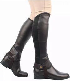 Produktbild von Weatherbeeta Saxon Equileather Minichaps für Mädchen aus Kunstleder in Schwarz oder Braun Größe L