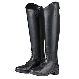 Weatherbeeta Saxon Syntovia Reitstiefel für Damen aus Kunstleder Schwarz Größe 37 EU – Bild 1 von 5