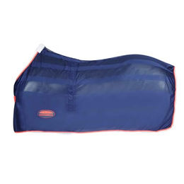Weatherbeeta Scrim Cooler Standard Neck Pferdedecke Fleece Navy Rot Weiß 75cm – Bild 1 von 3