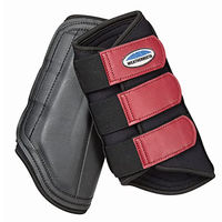 Produktbild von WeatherBeeta Single Lock Brushing Boot Gamaschen für Warmblut in Schwarz und Maroon aus Neopren