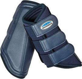 Weatherbeeta Single Lock Brushing Boots Gamaschen für Ponys aus Neopren Navy Blau – Bild 1 von 4