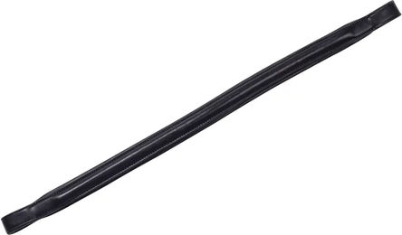 Produktbild von Weatherbeeta Stirnband Collegiate Plain IV aus Leder in Schwarz für Vollblut Pferde