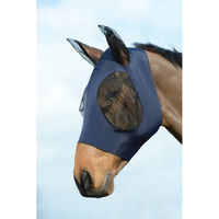 Produktbild von WeatherBeeta Stretch Bug Eye Saver Fliegenmaske für Ponys in Blau und Schwarz aus Nylon