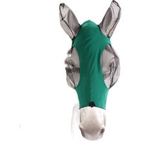 Produktbild von WeatherBeeta Stretch Fliegenmaske mit Ohrenschutz für Ponys in Hunter/Black - 1 Stk.