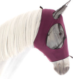 Weatherbeeta Stretch Fliegenmaske mit Ohrenschutz für Ponys in Lila/Schwarz - 1 Stk. – Bild 1 von 4