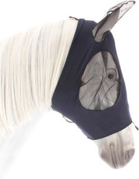 Produktbild von Weatherbeeta Stretch Fliegenmaske mit Ohrenschutz für Ponys in Navy/Schwarz aus Nylon - 1 Stk.