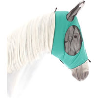 Produktbild von Weatherbeeta Stretch Fliegenmaske mit Ohrenschutz für Ponys in Türkis/Schwarz